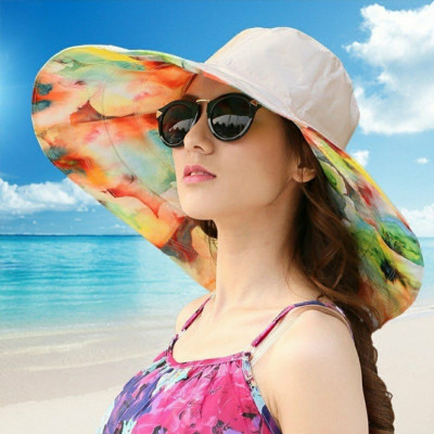 Mũ nữ đi biển đẹp nón rộng vành chống nắng tia UV gấp gọn thoáng mát dona23061201