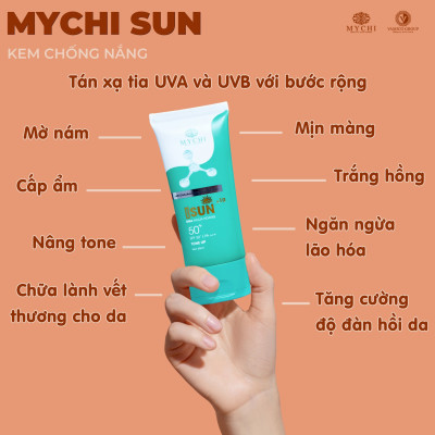 Kem chống nắng Mychi Sun dưỡng trắng da nâng tông dùng cho mọi loại da