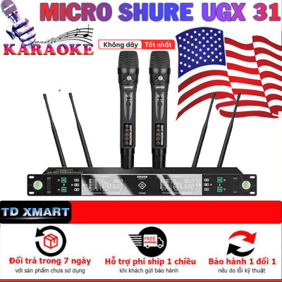 Micro Không Dây SHURE UGX30 PLUS - Âm Thanh Cực hay - Chống Hú Tốt - Hàng Chính Hãng