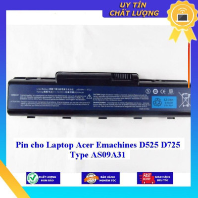 Pin cho Laptop Acer Emachines D525 D725 Type AS09A31 - Hàng Nhập Khẩu MIBAT285