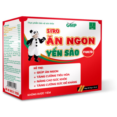 Lisse Siro ăn ngon yến sào Fukid ( hộp 20 ống) - Ăn ngon, kích thích tiêu hoá, tăng miễn dịch cho trẻ