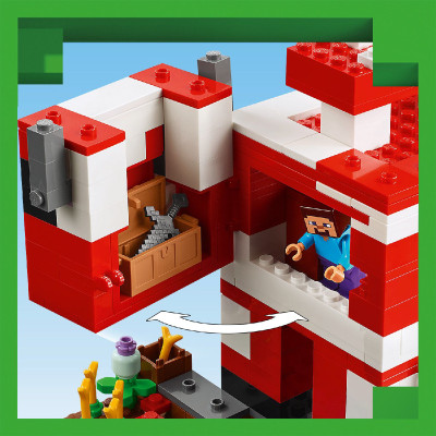 LEGO MINECRAFT 21270 Đồ Chơi Lắp Ráp Ngôi Nhà Của Những Chú Bò Nấm (500 chi tiết)