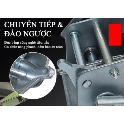Tời Quay Tay ABG 2000LBS 907Kg - Máy Tời Xây Dựng Xoay Cầm Tay Chuyên Dùng Để Nâng Hạ Hàng Hóa , Máy Móc - Loại 2 Chiều - Hàng Chính Hãng