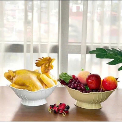 Bát đựng gà cúng hình thuyền đẹp mắt. Bát đựng gà nguyên con, bát đựng hoa quả gọn gàng , tiện dụng