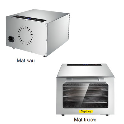 Máy sấy thực phẩm 5 tầng có bảng điều khiển hẹn giờ sấy khô tự ngắt thương hiệu Mỹ cao cấp Septree DBC-05A - Hàng Chính Hãng