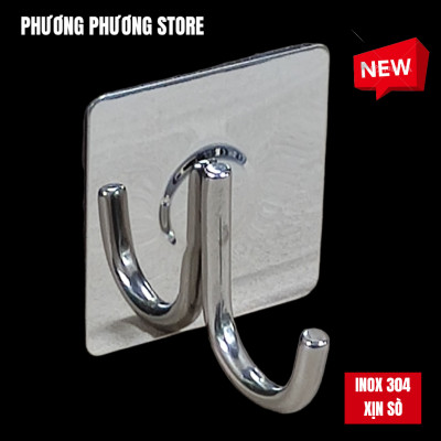 COMBO MÓC DÁN TƯỜNG INOX 304 CAO CẤP – KHÔNG CẦN KHOAN, CHỐNG GỈ, CHỊU LỰC CỰC TỐT
