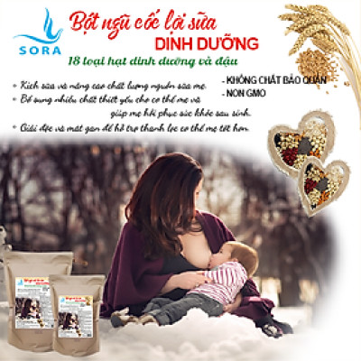 Sora Bột ngũ cốc lợi sữa 18 loại đậu & hạt dinh dưỡng