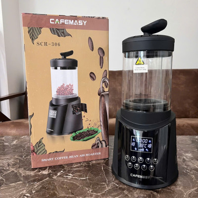 Máy rang hạt cà phê công nghệ gia nhiệt không khí chuyên nghiệp thương hiệu Cafemasy SCR-306 - Công suất 1800W - Hàng chính hãng