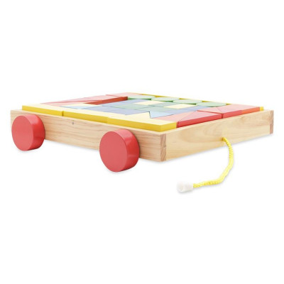 Đồ Chơi Gỗ Mô Hình Vietoys Bộ 35 Hình Khối Xây Dựng Trên Xe VTU3-0023