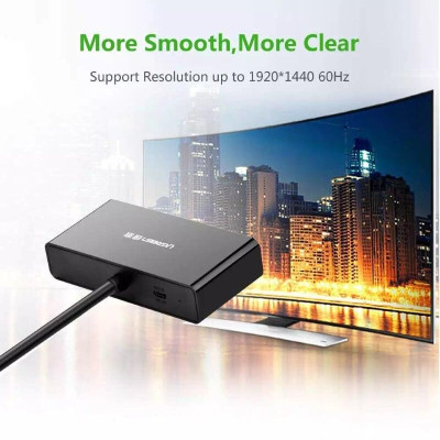 Ugreen UG4025440254TK 1M màu Đen Bộ chia 1 ra 2 màn hình cao cấp - HÀNG CHÍNH HÃNG