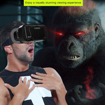 Kính Thực Tế Ảo VR SHINECON G10 Cho Điện Thoại 4.8 - 6.9 inch Điện Thoại Thông Minh Phiên Bản 2022 Có Tai Nghe - Hàng Chính Hãng