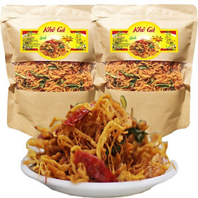 1 KG KHÔ GÀ LÁ CHANH LOẠI CAO CẤP TLP - 2 TÚI ZIP 500G