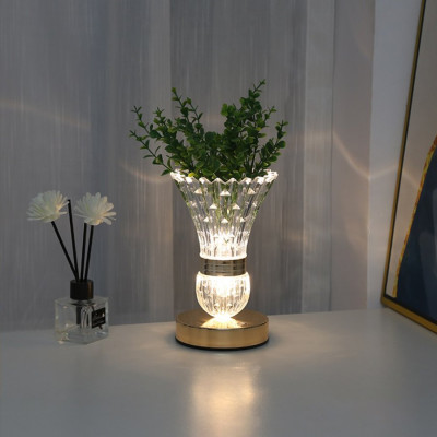 Đèn Bàn Decor DB-987 - Hình Lọ Hoa - Cắm Điện - 3 Chế Độ Ánh Sáng