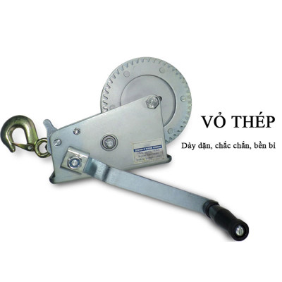 Tời Quay Tay ABG 2500LBS 1135Kg - Máy Tời Xây Dựng Xoay Cầm Tay Chuyên Dùng Để Nâng Hạ Hàng Hóa , Máy Móc - Loại 2 Chiều - Hàng Chính Hãng