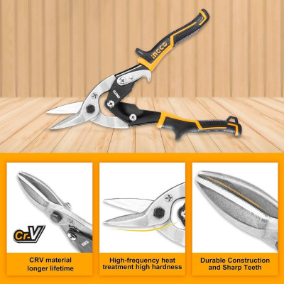 BỘ KÉO CẮT TÔN 3 CHI TIẾT INGCO HTSNK0110 - HÀNG CHÍNH HÃNG