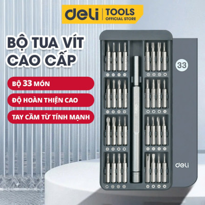 Bộ tuốc nơ vít 44 in 1 Deli Cao Cấp Tua vít từ tính Sửa điện thoại, Máy tính, Ổ điện