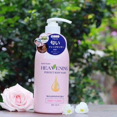 Combo 02 chai Sữa tắm dưỡng ẩm, làm trắng da cao cấp Heavening Perfect TẶNG KÈM Hộp & Túi đựng