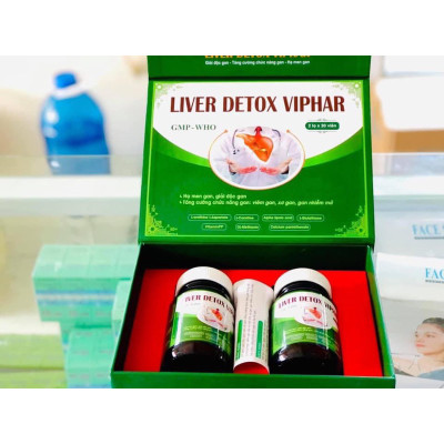 Giải độc gan Liver detox Vinaphar - Hộp 2 lọ * 30 viên