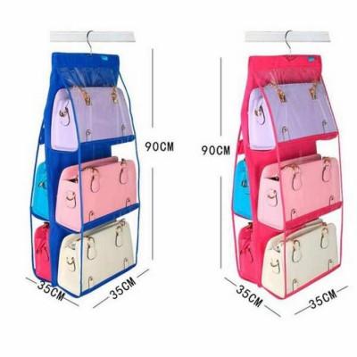 Giỏ Treo 6 Ngăn Bảo Quản Túi Xách, Phụ Kiến Chống Bụi Bẩn