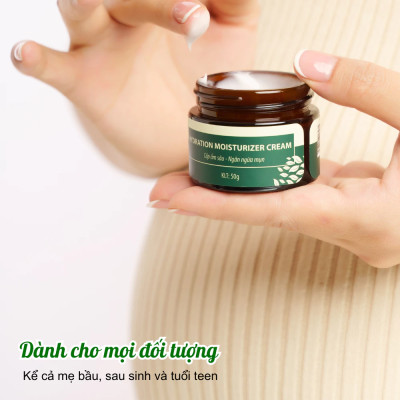 Hydration moisturizer cream, kem cấp ẩm kiềm dầu, chống mụn, dưỡng trắng da Wonmom 50g
