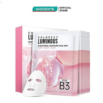 Mặt Nạ Dưỡng Ẩm Và Sáng Da B3 Colorkey Luminous B3 Brightening & Nourishing Facial Mask 30ml x 10pcs