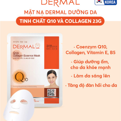 Combo 10 Mặt Nạ Dermal Dưỡng Da Collagen Hàn Quốc (23g) - Mùi Ngẫu Nhiên