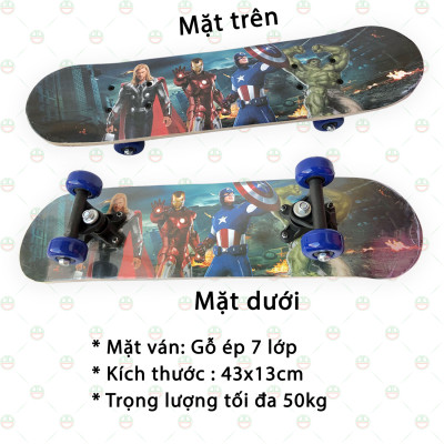 Ván Trượt Hoạt Hình Cho Bé KhoNCC Hàng Chính Hãng - Giúp Bé Năng Động Hơn - KDHS-4357-VanTruot (Hình Họa Ngẫu Nhiên)