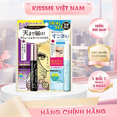 Combo Mascara Nâng Rậm Dày Mi Và Mascara Tẩy Trang Mi Kissme Heroine Make (2 cây)