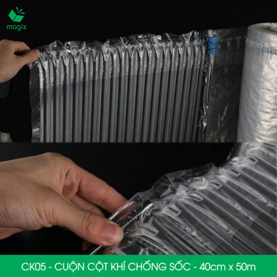 Cuộn cột khí chống sốc - 40cm x 50m - Xốp hơi, đệm hơi đóng gói hàng dễ vỡ - CK05