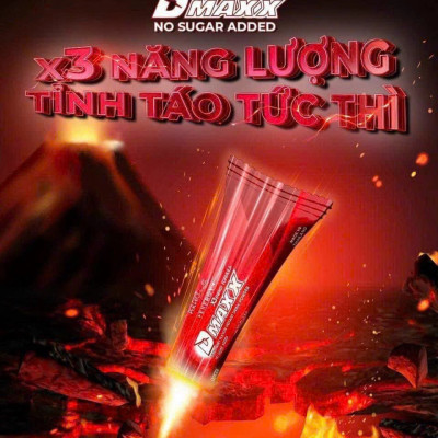DMAXX thức uống bổ sung vitamin năng lượng không đường DAMODE 35 gói màu đỏ mỗi gói 2,2gr