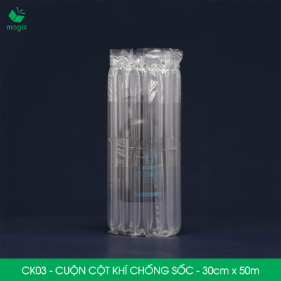 Cuộn cột khí chống sốc - 30cm x 50m - Xốp hơi, đệm hơi đóng gói hàng dễ vỡ - CK03