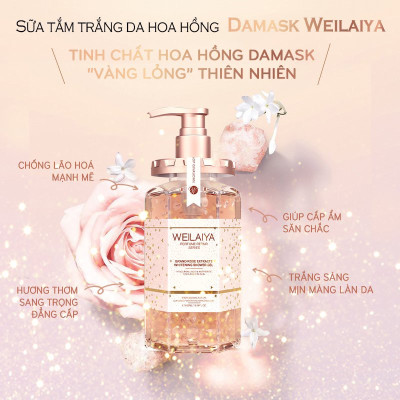 SỮA TẮM TRẮNG DA CÁNH HOA HỒNG DAMASK WEILAIYA