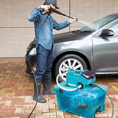 MÁY XỊT RỬA ÁP LỰC CAO DÙNG PIN (BL)(18VX2) 800W (01 SẠC NHANH 2 CỔNG 02 PIN 5.0AH) MAKITA DHW080PT2- HÀNG CHÍNH HÃNG