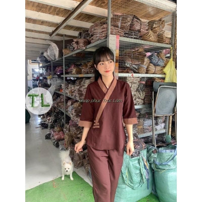 Đồ Lam Đi Chùa Phật Tử mấu xéo nhật 3 cút
