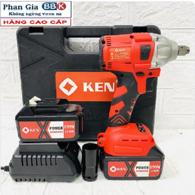 Máy Siết Bulong 199V Đầu 2 Trong 1, Máy Bắn Bulong Không Chổi Than Khoan Tường Bắn Vít Mở Ốc Xe Pin Khỏe