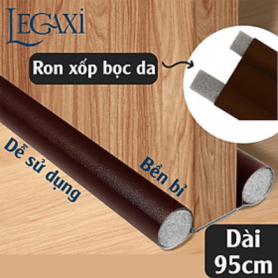 Thanh chặn cửa, nẹp xốp chặn khe hở bọc da, ron cửa ngăn côn trùng, cách âm, ngăn bụi, chống thoát hơi máy lạnh Legaxi