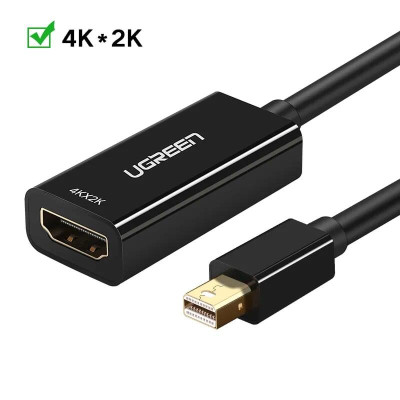 Ugreen UG40360MD112TK 25CM màu Đen Cáp chuyển đổi Mini DP sang HDMI hỗ trợ phân giải 4K x 2K - HÀNG CHÍNH HÃNG