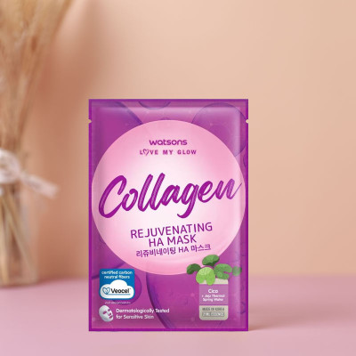 Mặt Nạ Watsons Love My Glow Collagen Rejuvenating HA Mask 21ml