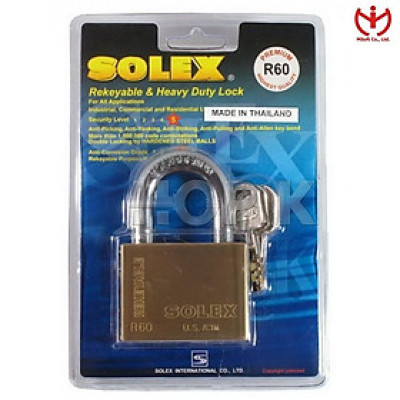 Ổ khóa Solex R60 thân đồng rộng 60mm - MSOFT