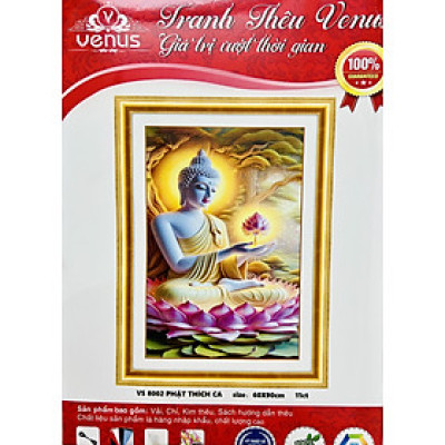 Tranh thêu kín chữ thập Phật thích ca vs8002, kích thước 60 x 90 cm