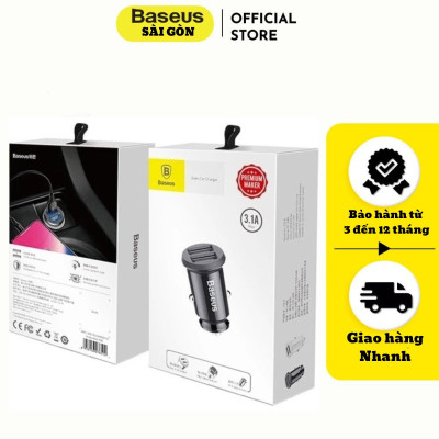 Tẩu sạc Baseus Grain Pro Car Charger đa năng 2 cổng USB dùng trên xe hơi- Hàng chính hãng
