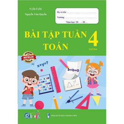Sách - Combo Bài Tập Tuần và Đề Kiểm Tra Lớp 4 - Môn Toán và Tiếng Việt học kì 2 (4 cuốn)