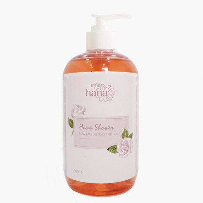 Sữa Tắm Hoa Hồng Riori Hana Shower Gel Rose - Sữa Tắm Dưỡng Thể Hương Nước Hoa Làm Sạch, Dưỡng Da Mềm Mại, Lưu Hương Lâu