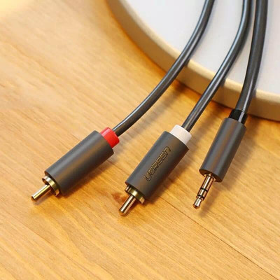 Ugreen UG40423AV116TK 0.5M màu Đen Cáp âm thanh 2 đầu Bông sen sang 3.5mm dương - HÀNG CHÍNH HÃNG