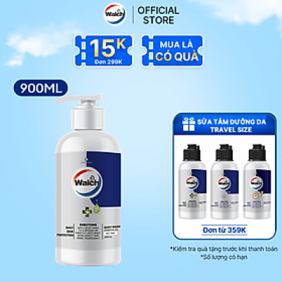 Sữa tắm tinh dầu Walch tiêu diệt vi khuẩn, dưỡng ẩm mềm mịn, tái tạo làn da (900ml)
