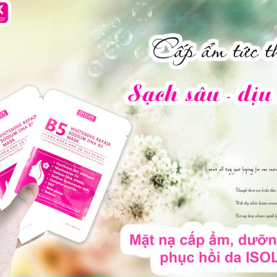 Mặt nạ ISOLUX Whitening repair sodium DNA B5 mask Hàn Quốc 25ml hạn 2027 - dưỡng trắng cấp ẩm phục hồi da