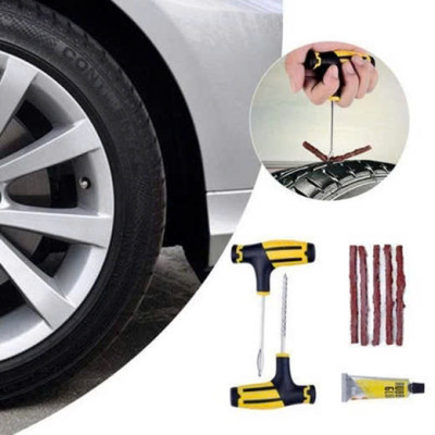 Bộ Dụng Cụ Vá Lốp Xe Không Săm Khẩn Cấp Cho Ô Tô, Xe Máy – Vá Lụi, Vá Rút Nhanh Gọn Tại Nhà Hoặc Dọc Đường