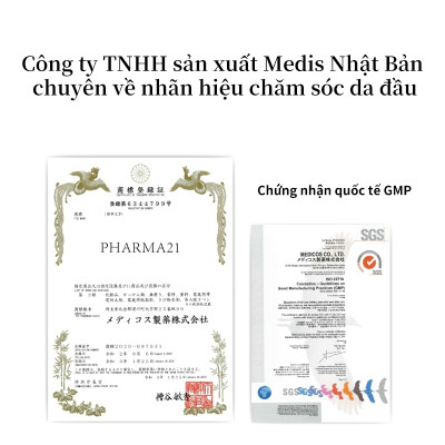Combo Dầu Gội Giảm Rụng Tóc + Dâu Xả Dưỡng Ẩm Mêm Mượt Tóc Pharma 21 Nhật Bản - Chai 600ml
