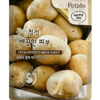 Mặt nạ dưỡng trắng da chiết xuất khoai tây 3W CLINIC FRESH POTATO MASK SHEET 23g