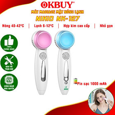 Máy massage mặt Nikio NK-127 - Điện di tinh chất, massage nóng lạnh trẻ hóa da mặt